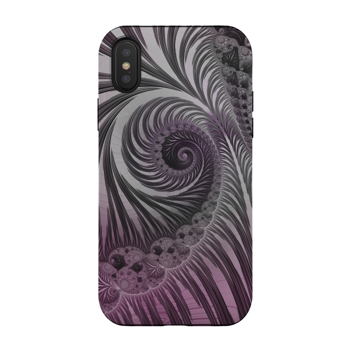 iPhone Xs / X StrongFit Swirly Fractal Fantasies by Andrea Haase