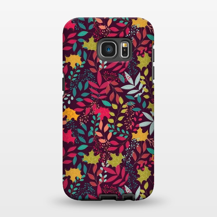 Galaxy S7 EDGE StrongFit Autumn seamless pattern by Jelena Obradovic