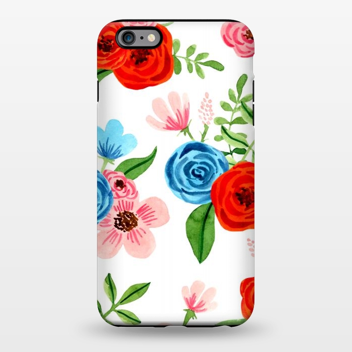 iPhone 6/6s plus StrongFit White Ditsy Block Floral Garden Print by Becky Starsmore