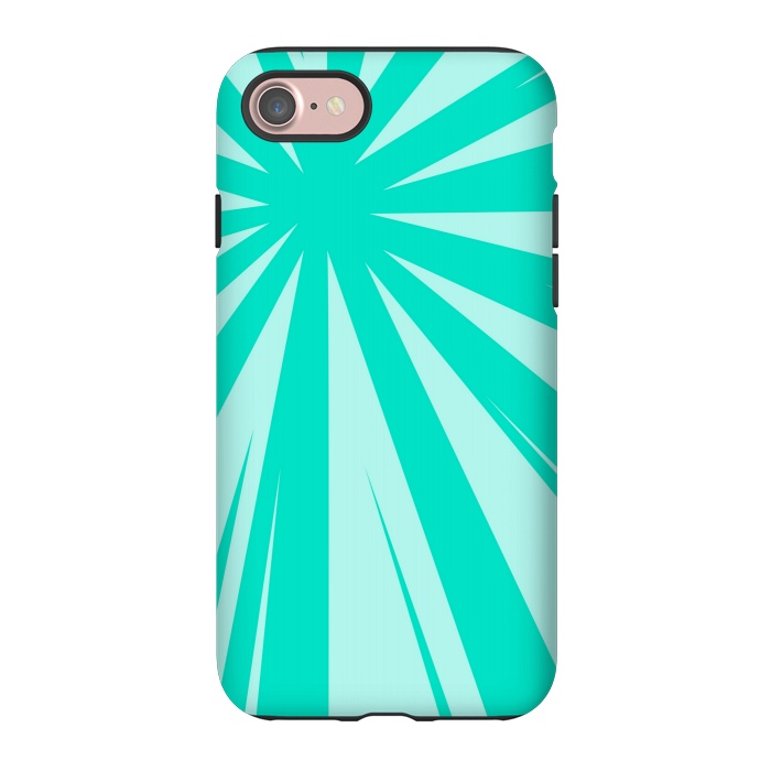 iPhone 7 StrongFit SEA GREEN LINES  by MALLIKA