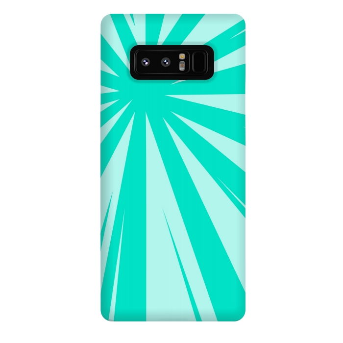 Galaxy Note 8 StrongFit SEA GREEN LINES  by MALLIKA
