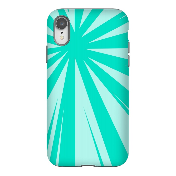 iPhone Xr StrongFit SEA GREEN LINES  by MALLIKA