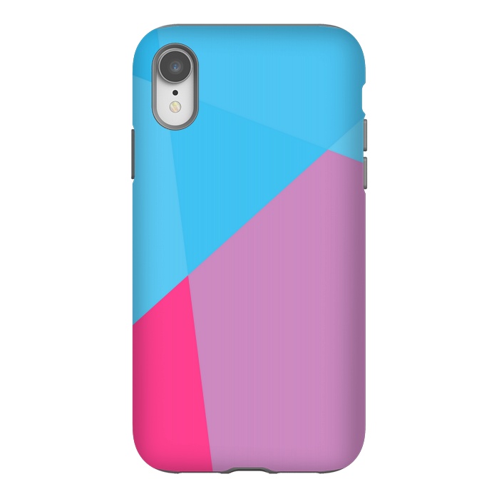 iPhone Xr StrongFit ABSTRACT PATTERN BLUE PINK by MALLIKA