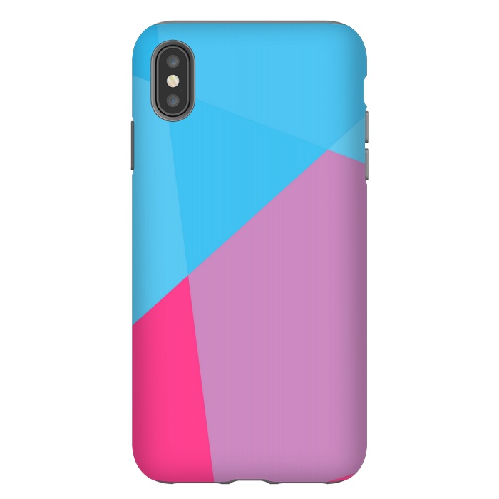 iPhone Xs Max StrongFit ABSTRACT PATTERN BLUE PINK by MALLIKA