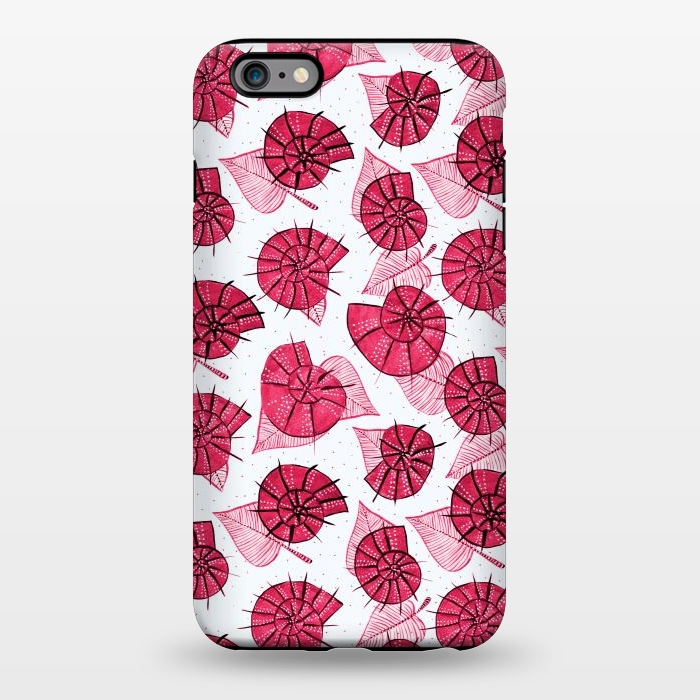 iPhone 6/6s plus StrongFit Pink Snails And LeavesPattern by Boriana Giormova