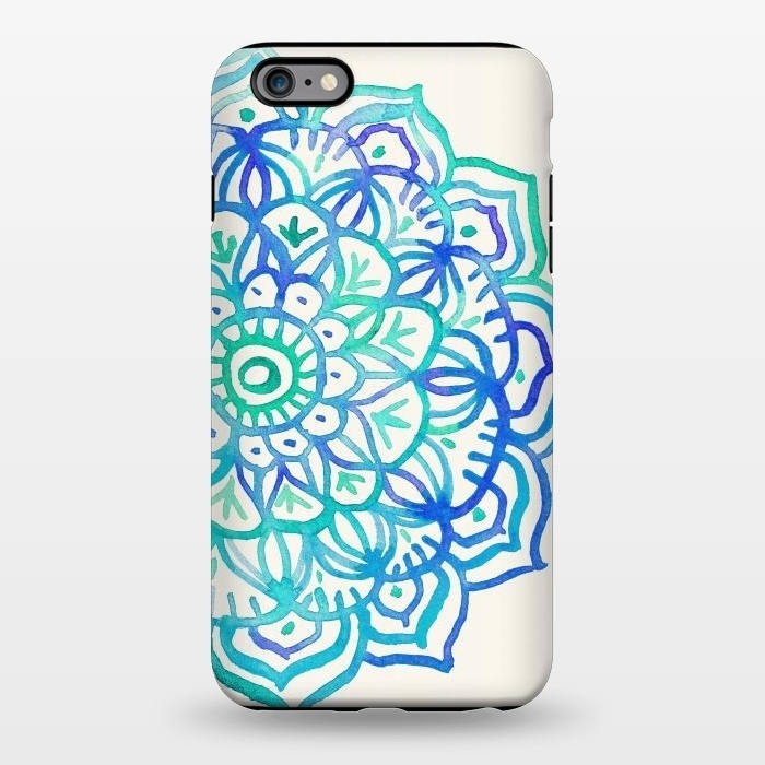 iPhone 6/6s plus StrongFit Watercolor Mandala in Ocean Colors by Micklyn Le Feuvre