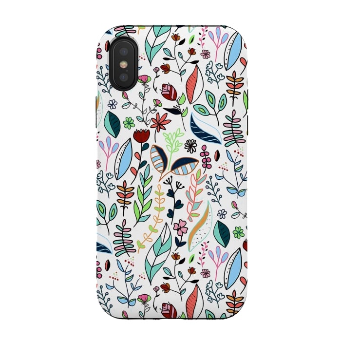 iPhone Xs / X StrongFit Bright Nature Doodle  by Tigatiga