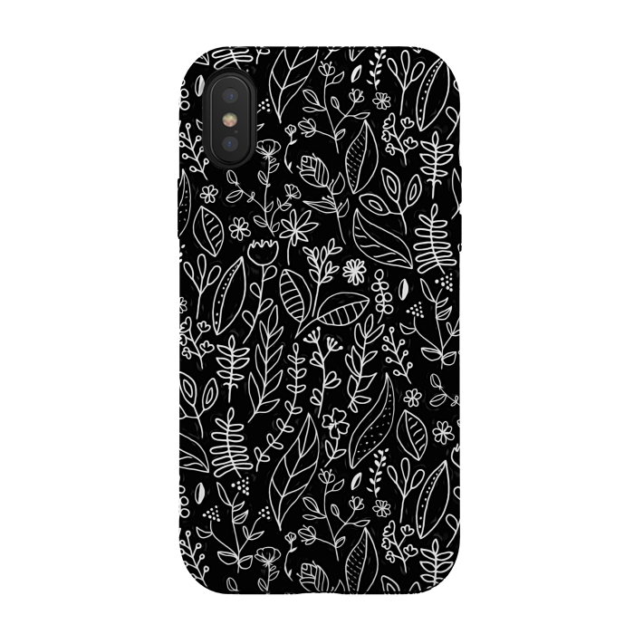 iPhone Xs / X StrongFit Licorice Nature Doodle  by Tigatiga