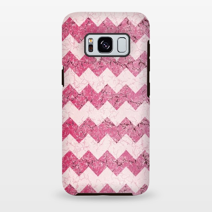 Galaxy S8 plus StrongFit Pink chevron by Jms