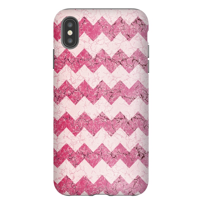 iPhone Xs Max StrongFit Pink chevron by Jms