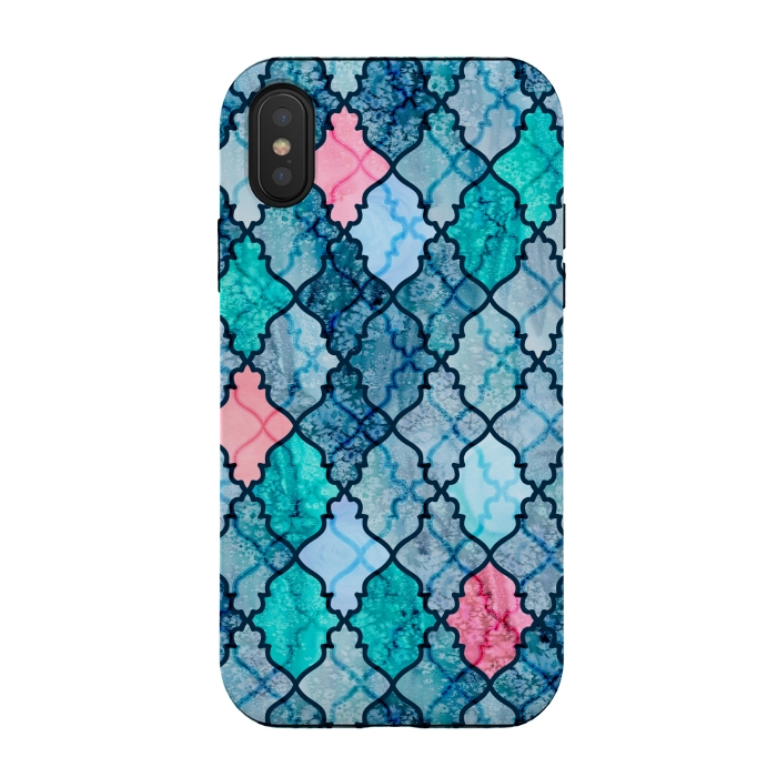 iPhone Xs / X StrongFit Moroccan Ocean by gingerlique