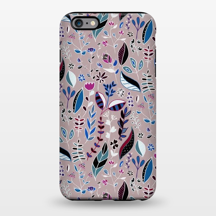 iPhone 6/6s plus StrongFit Vibrant Nature Doodle On soft Grey  by Tigatiga