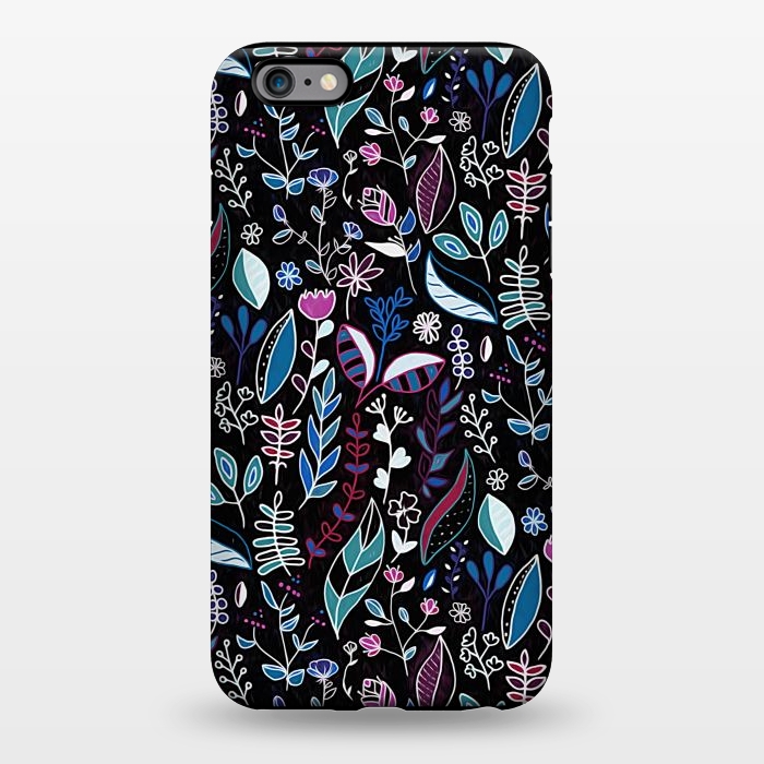 iPhone 6/6s plus StrongFit Vibrant Midnight Nature Doodle by Tigatiga