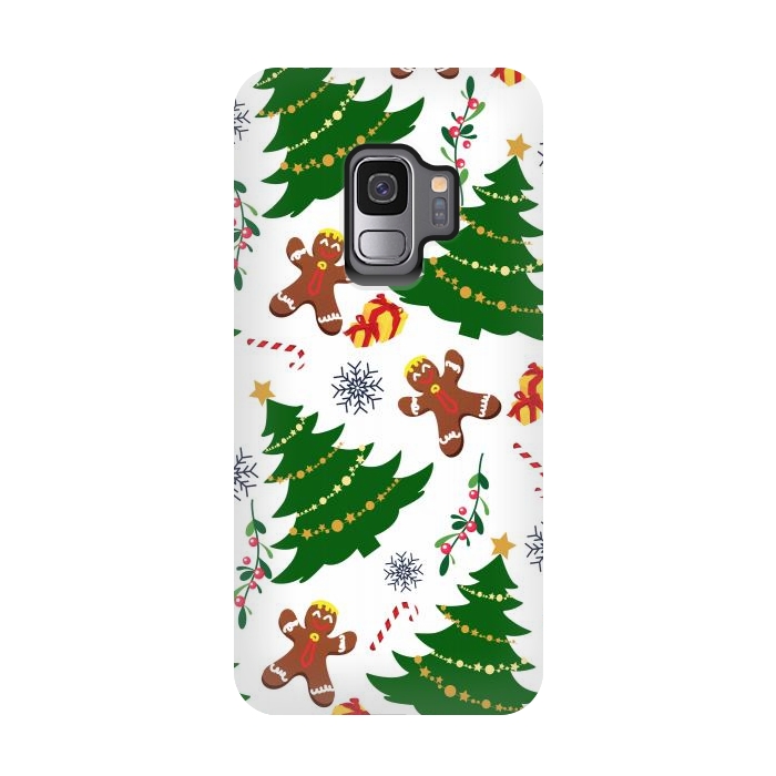 Galaxy S9 StrongFit Holly Jolly Christmas by Allgirls Studio