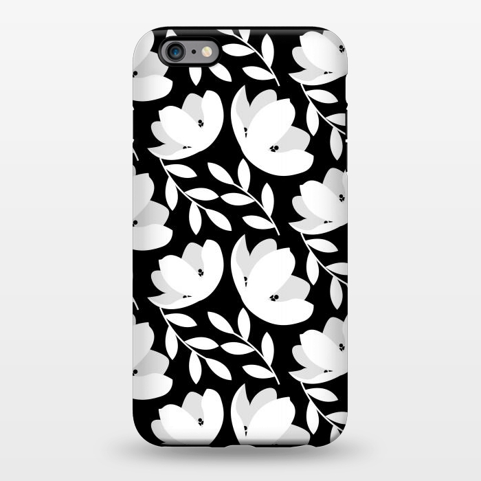iPhone 6/6s plus StrongFit Black and White Floral Pattern by Allgirls Studio