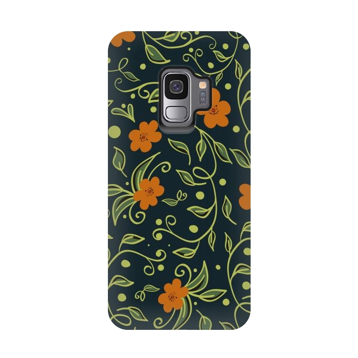 Galaxy S9 StrongFit Elegant Floral by Allgirls Studio