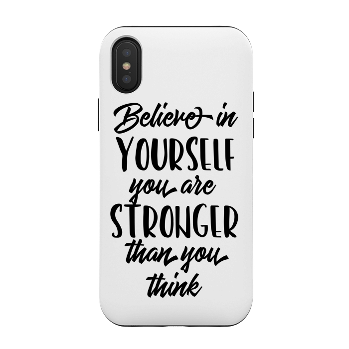 iPhone Xs / X StrongFit Believe in Yourself Folks by Allgirls Studio