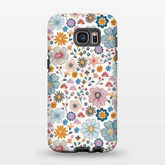 Galaxy S7 EDGE StrongFit Winter Wild Bloom  by TracyLucy Designs
