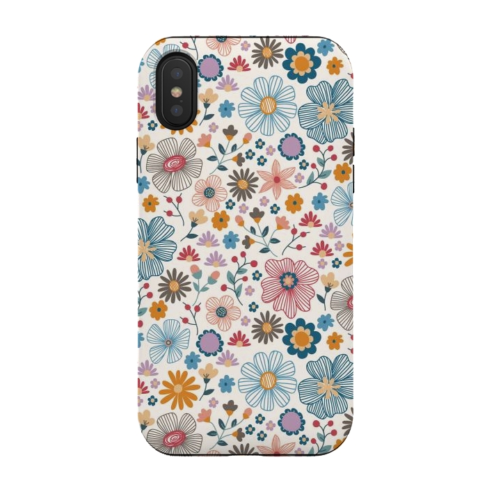 iPhone Xs / X StrongFit Winter Wild Bloom  by TracyLucy Designs