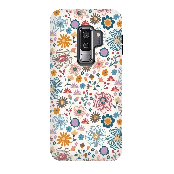 Galaxy S9 plus StrongFit Winter Wild Bloom  by TracyLucy Designs