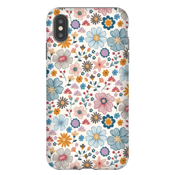 iPhone Xs Max StrongFit Winter Wild Bloom  by TracyLucy Designs