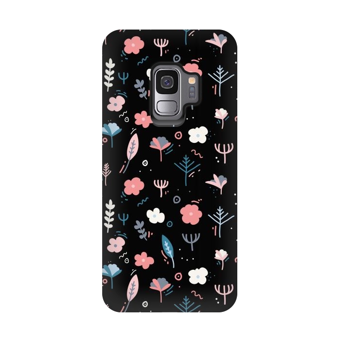 Galaxy S9 StrongFit Whimsical Floral by Allgirls Studio