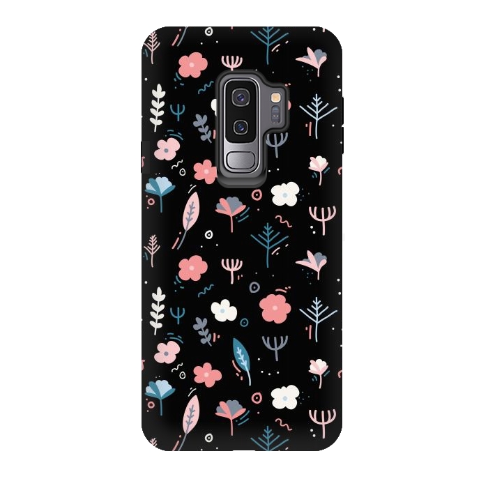 Galaxy S9 plus StrongFit Whimsical Floral by Allgirls Studio