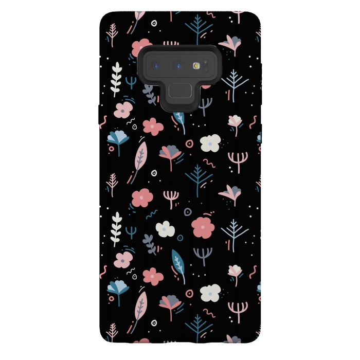 Galaxy Note 9 StrongFit Whimsical Floral by Allgirls Studio