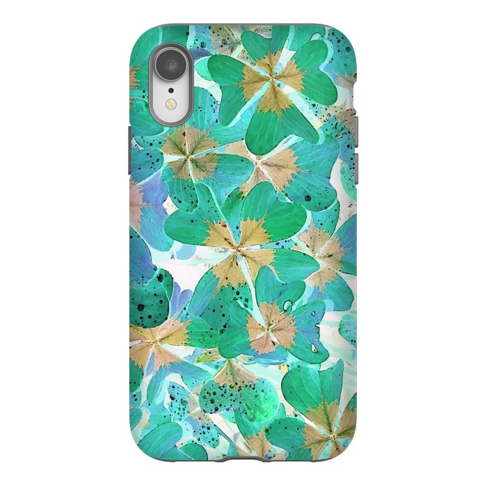 iPhone Xr StrongFit Lucky Leaves v2 by Creativeaxle