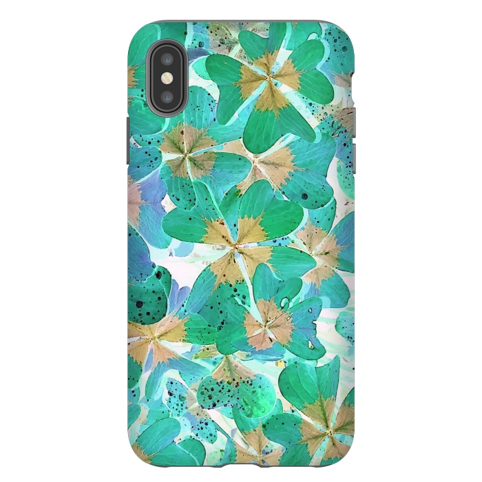 iPhone Xs Max StrongFit Lucky Leaves v2 by Creativeaxle