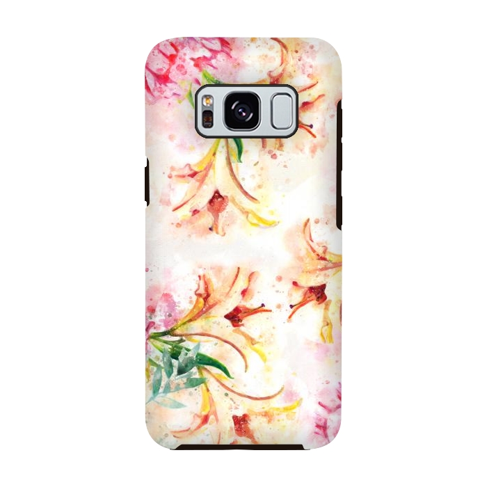 Galaxy S8 StrongFit Peony Floral by Creativeaxle