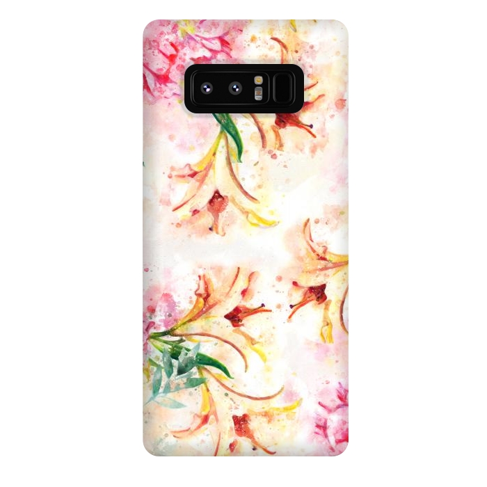 Galaxy Note 8 StrongFit Peony Floral by Creativeaxle