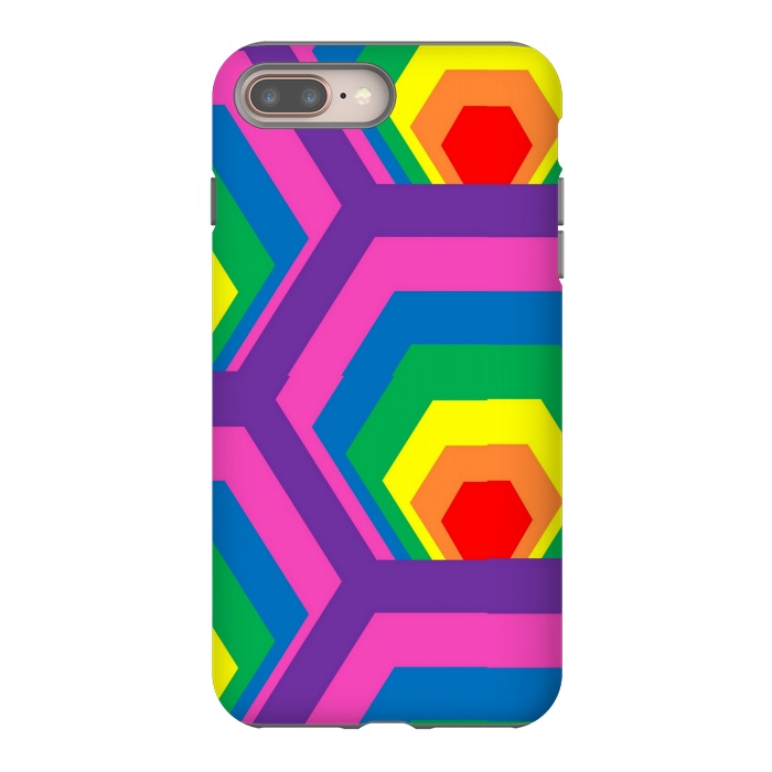 iPhone 7 plus StrongFit RAINBOW ABSTRACT PATTERN by MALLIKA