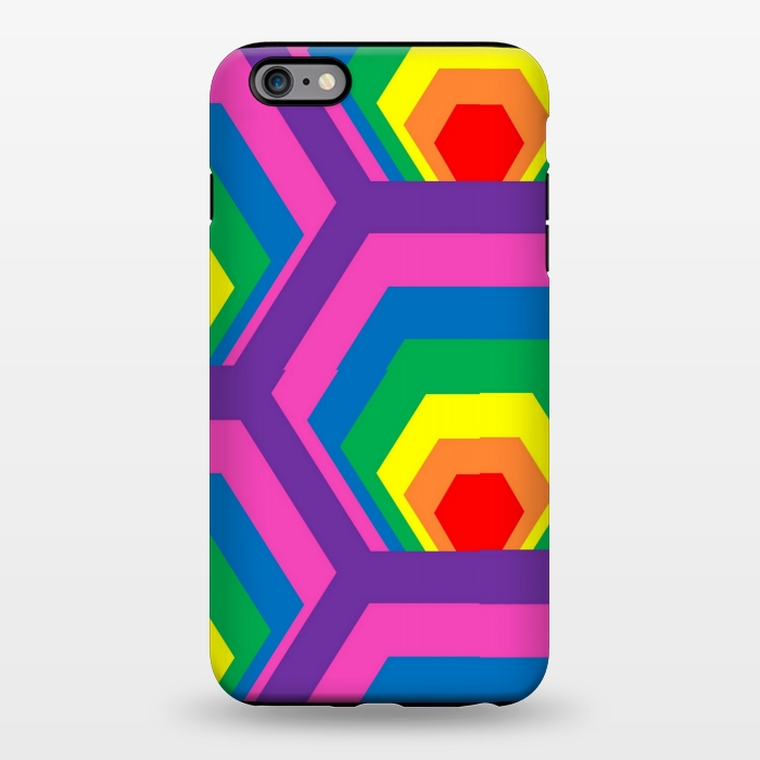 iPhone 6/6s plus StrongFit RAINBOW ABSTRACT PATTERN by MALLIKA