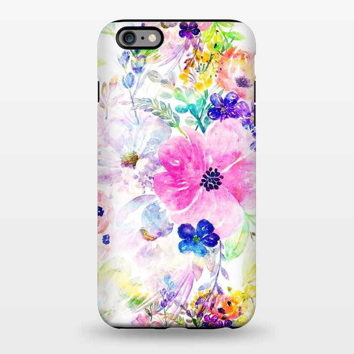iPhone 6/6s plus StrongFit Pretty watercolor floral hand paint design by InovArts