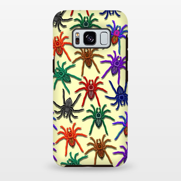 Galaxy S8 plus StrongFit Spiders Colorful Halloween Tarantulas Pattern by BluedarkArt