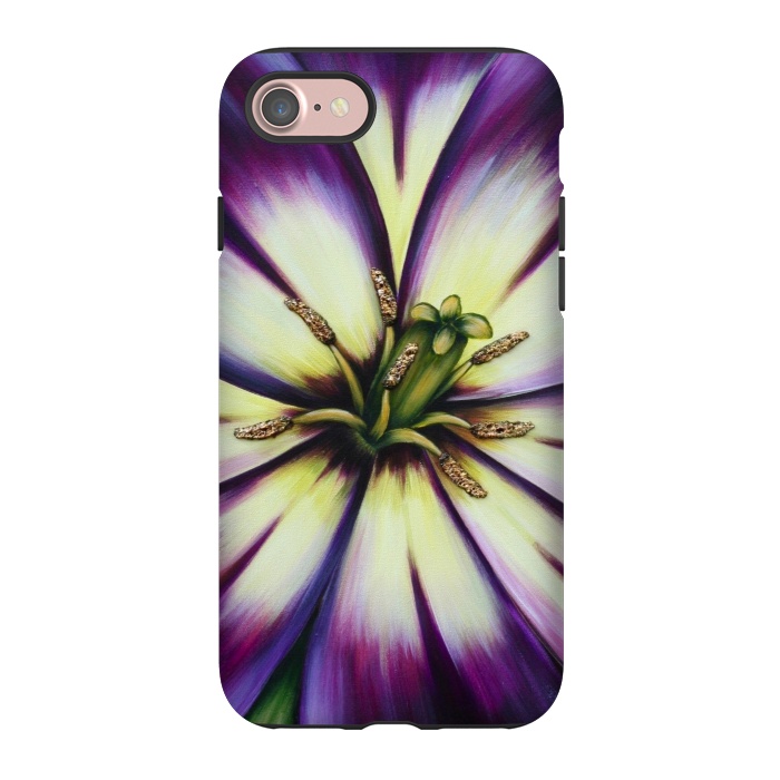 iPhone 7 StrongFit Plum Tulip by Denise Cassidy Wood