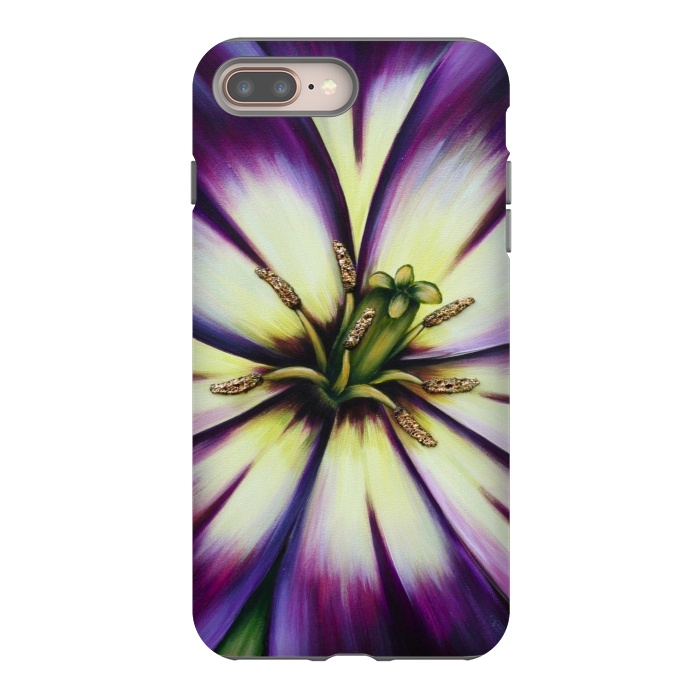 iPhone 7 plus StrongFit Plum Tulip by Denise Cassidy Wood