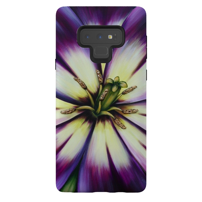 Galaxy Note 9 StrongFit Plum Tulip by Denise Cassidy Wood