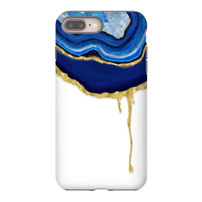 iPhone 7 plus StrongFit Sapphire Dripping Agate by Noonday Design