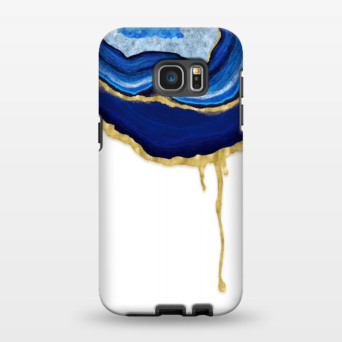 Galaxy S7 EDGE StrongFit Sapphire Dripping Agate by Noonday Design