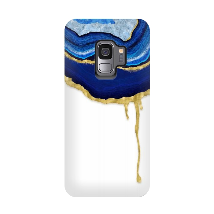 Galaxy S9 StrongFit Sapphire Dripping Agate by Noonday Design