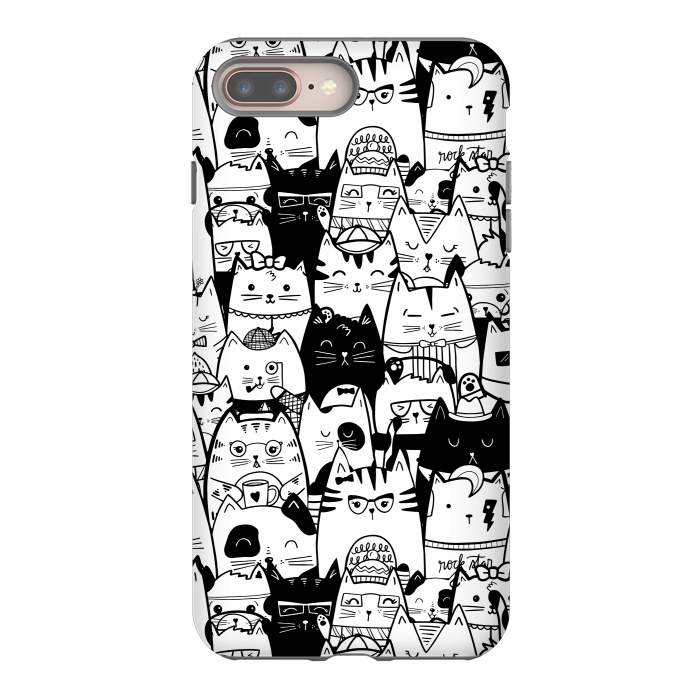 iPhone 7 plus StrongFit Itty Bitty Kitty Committee by Noonday Design