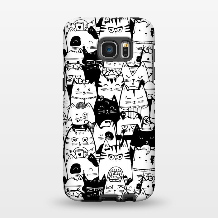 Galaxy S7 EDGE StrongFit Itty Bitty Kitty Committee by Noonday Design