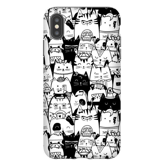 iPhone Xs Max StrongFit Itty Bitty Kitty Committee by Noonday Design