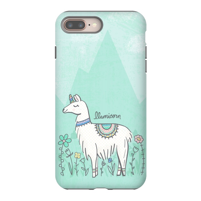 iPhone 7 plus StrongFit Llovely Llamicorn by Noonday Design