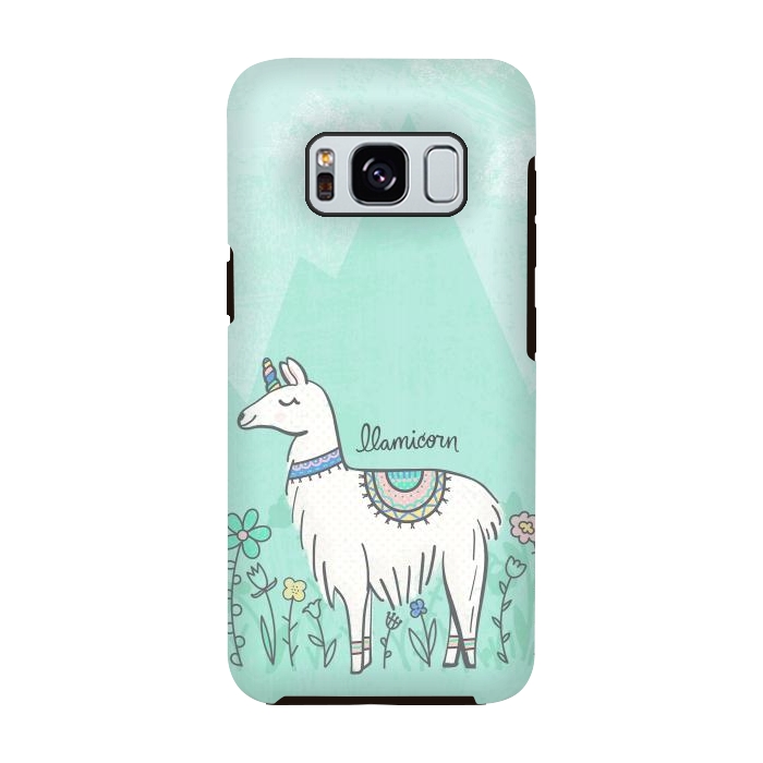Galaxy S8 StrongFit Llovely Llamicorn by Noonday Design
