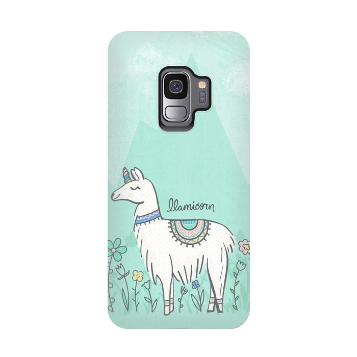 Galaxy S9 StrongFit Llovely Llamicorn by Noonday Design