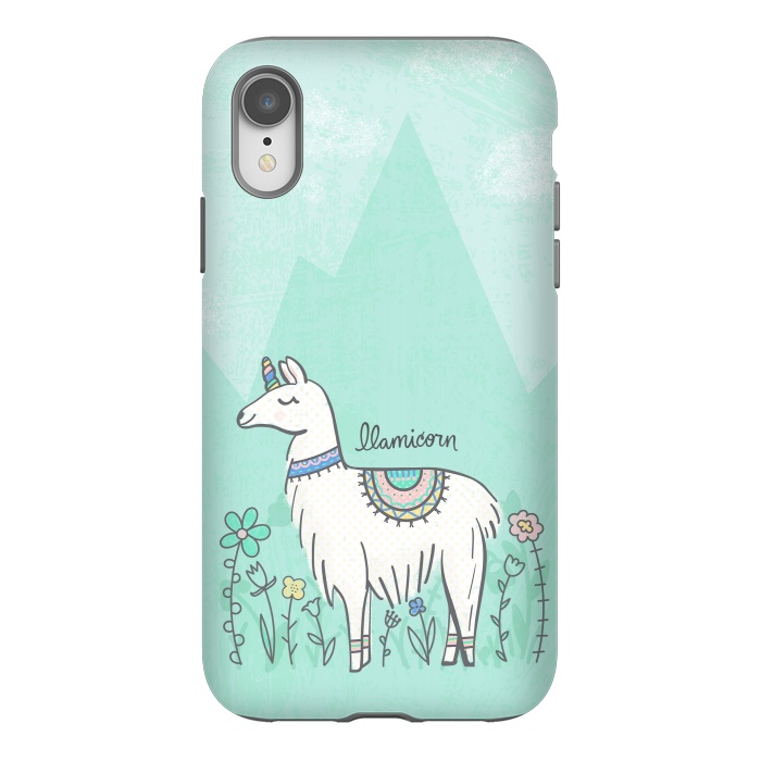 iPhone Xr StrongFit Llovely Llamicorn by Noonday Design