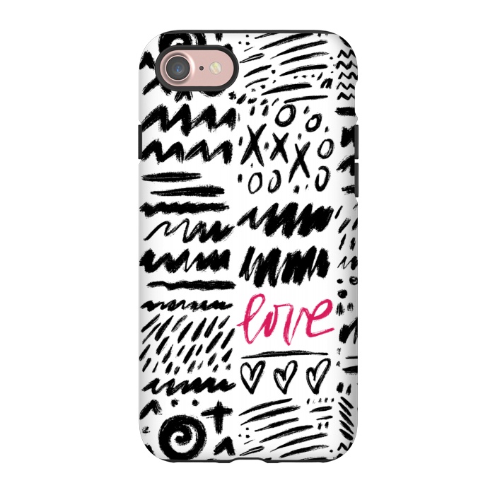 iPhone 7 StrongFit Love Scribbles by Noonday Design